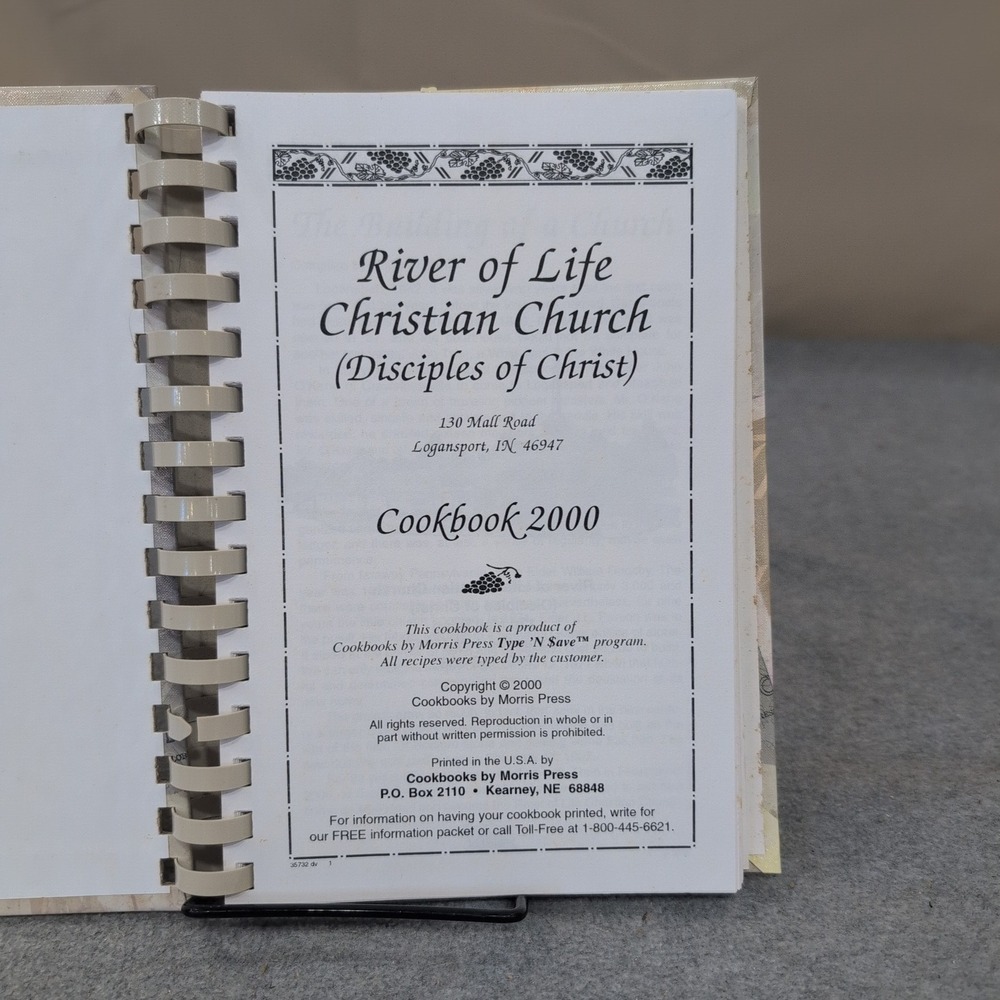 River of Life Christian Church Cookbook 2000 Logansport Indiana Disciples Christ - Picture 2 of 2